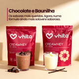 CreaWhey 900g | 19g de proteína e 3g de creatina por dose (chocolate ou baunilha)