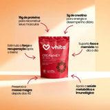 CreaWhey 900g | 19g de proteína e 3g de creatina por dose (chocolate ou baunilha)