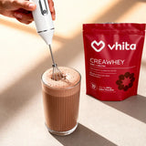 CreaWhey 900g | 19g de proteína e 3g de creatina por dose (chocolate ou baunilha)