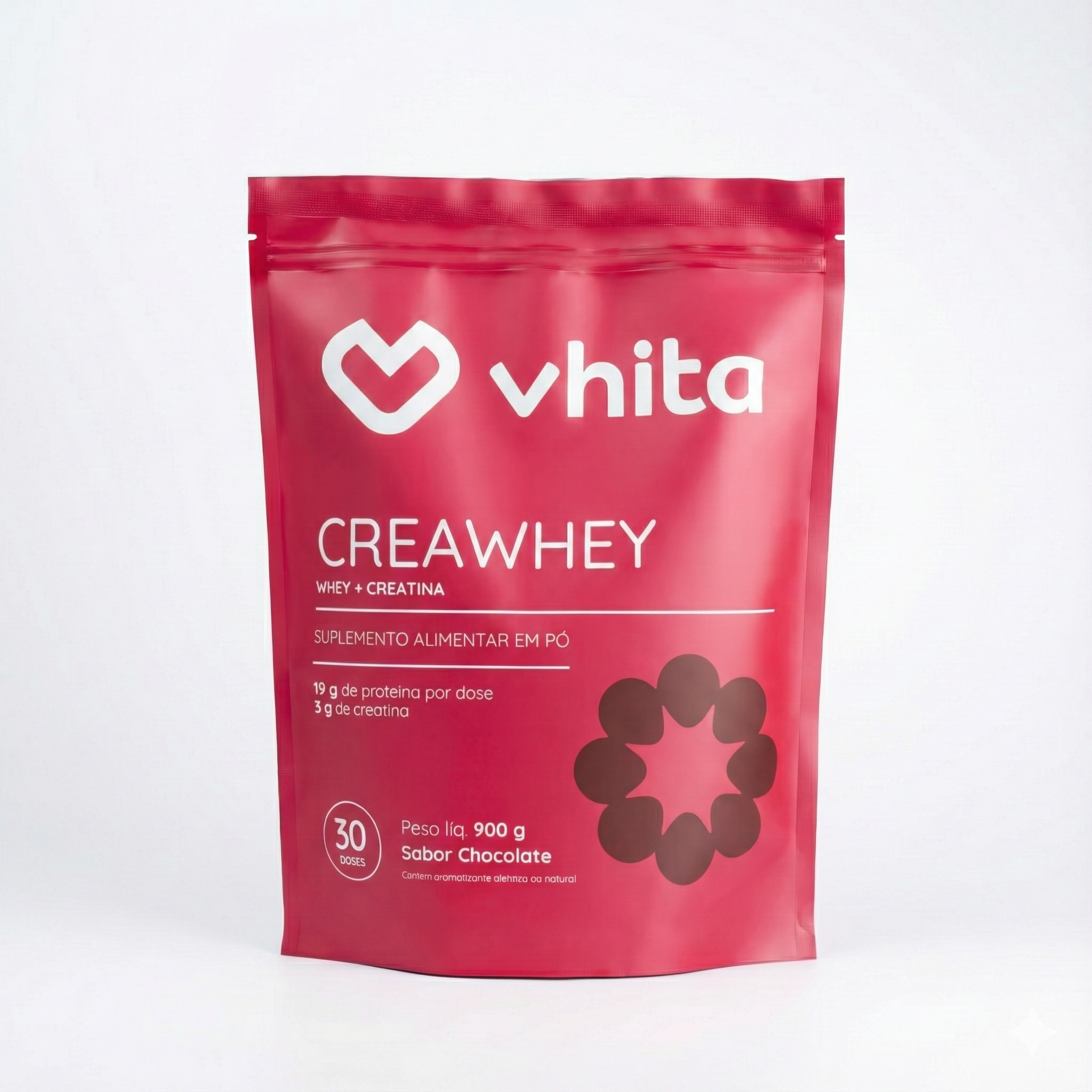 CreaWhey 900g | 19g de proteína e 3g de creatina por dose (chocolate)