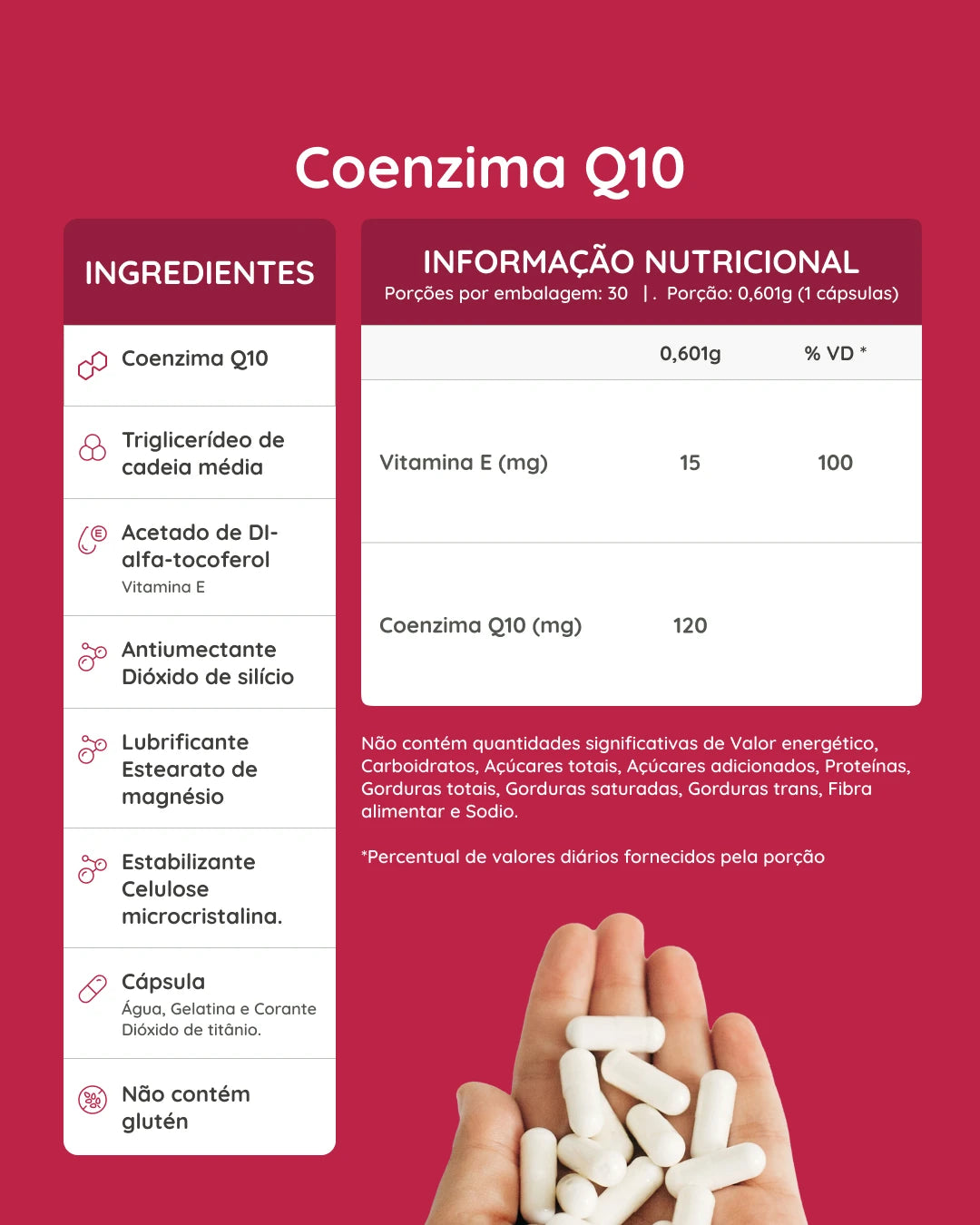 Coenzima Q10 120 mg em cápsulas ou em filme