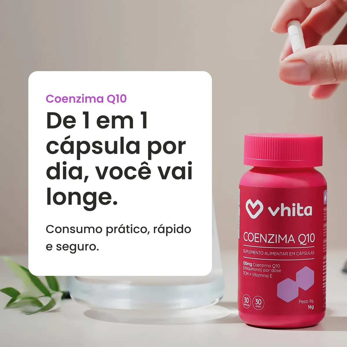 Coenzima Q10 120mg : Benefícios, Para que Serve e Como Tomar | Vhita