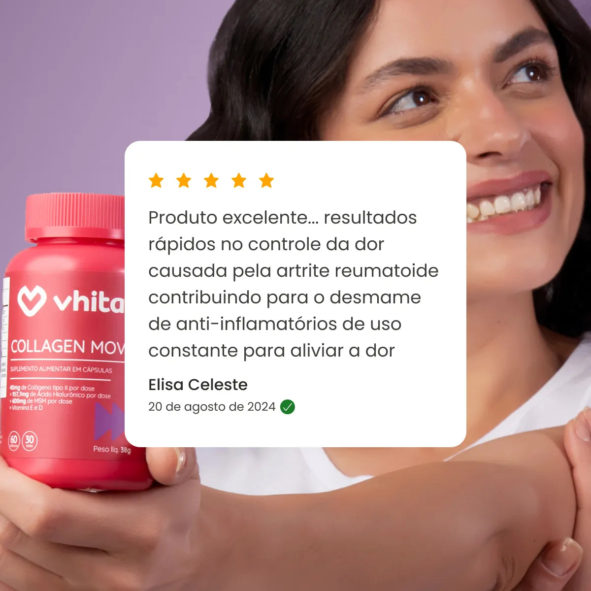 Colagen Move Colágeno Tipo 2 e Tipo 1 - Collagen Move | Vhita