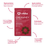 CreaWhey Sachê 30g | 19g de proteína e 3g de creatina por dose (chocolate)