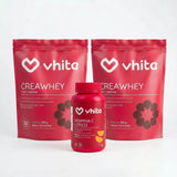 CreaWhey | 19g de proteína e 3g de creatina por dose (chocolate ou baunilha)