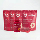 CreaWhey | 19g de proteína e 3g de creatina por dose (chocolate ou baunilha)
