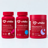 Kit MagNoite + Ômega 3 TG + Vitamina D3 com k2