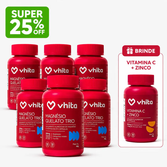 Magnésio Quelato Trio 320mg - 6 uni.