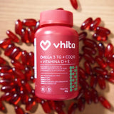 Ômega 3 com Coenzima Q10 + Vitamina D e E: Ômega 3 em 1