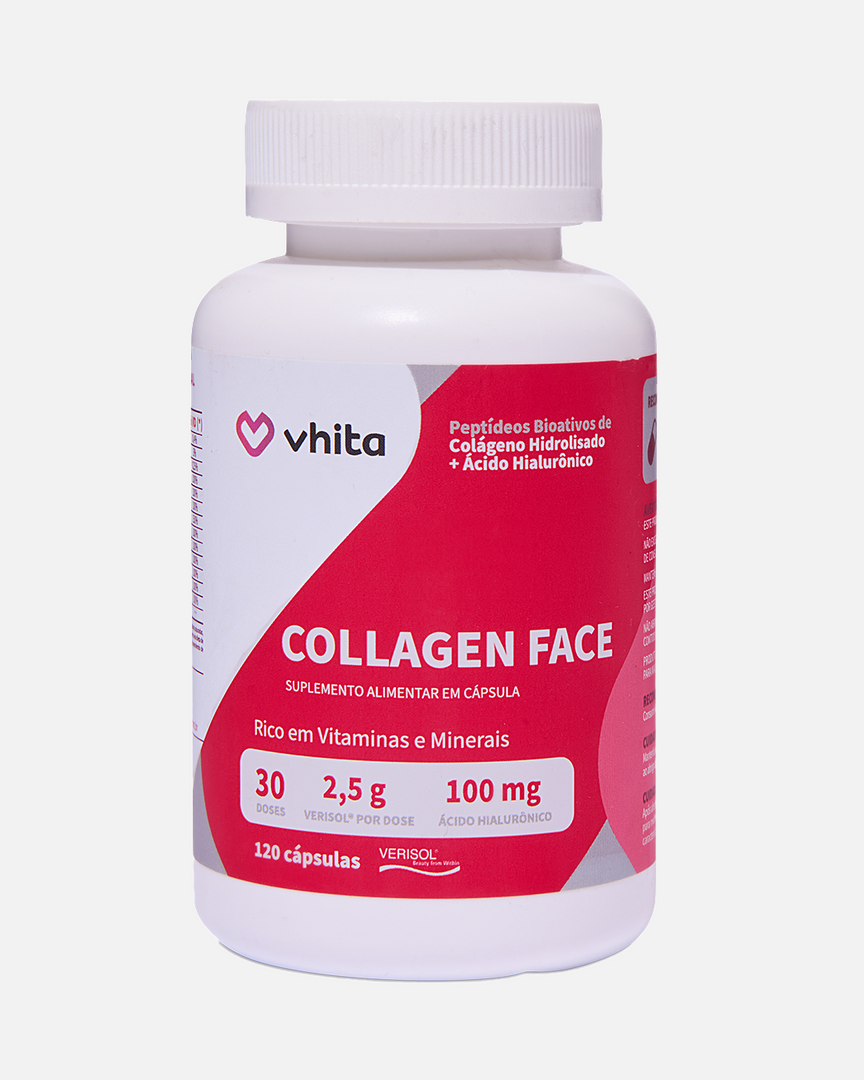 Collagen Face Colágeno Hidrolisado Verisol com Ácido Hialurônico e Vitaminas Antioxidantes