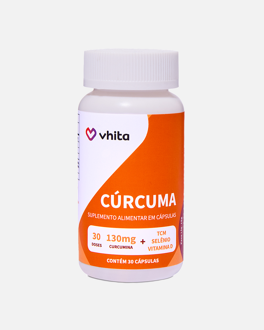 Cúrcuma Longa em cápsulas de 130mg com TCM + Selênio e Vitamina D3