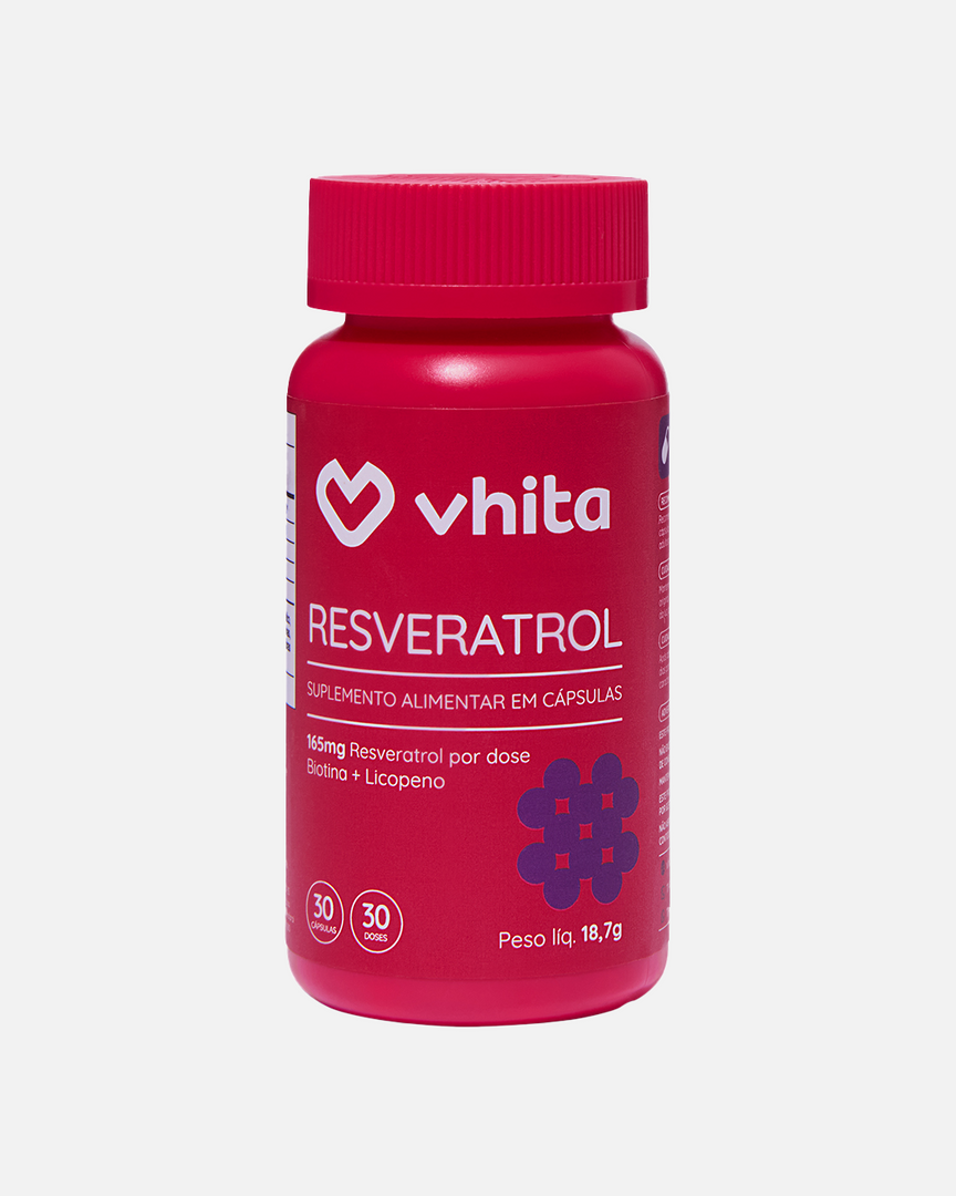 Resveratrol 165mg + licopeno biotina e proantocianidinas em 1 cápsula